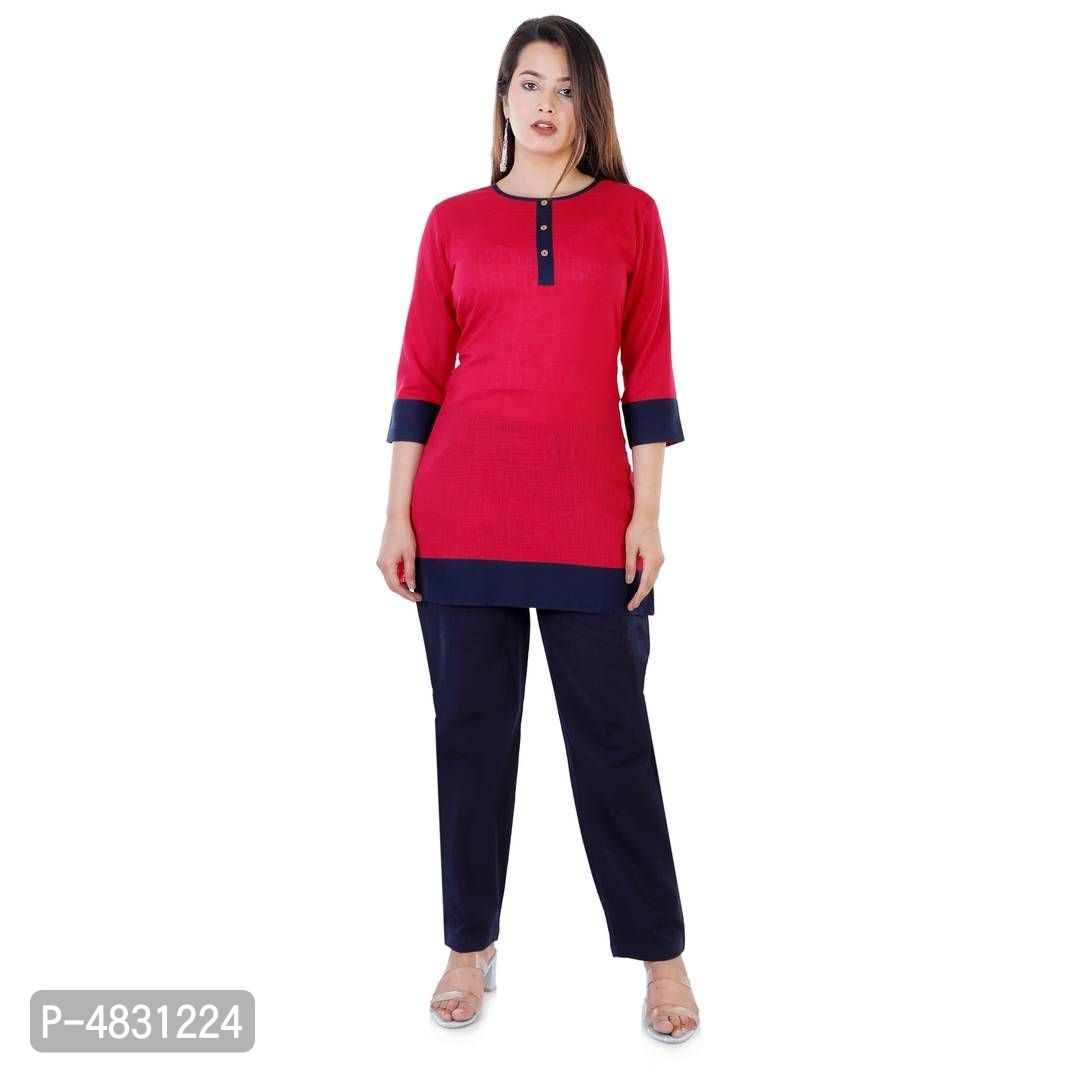 Rani Blue Round Neck Kurti