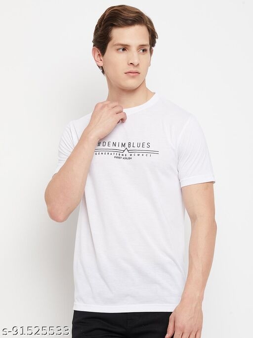 First Krush Men's Cotton Half Sleeve Round Neck Printed T-shirt