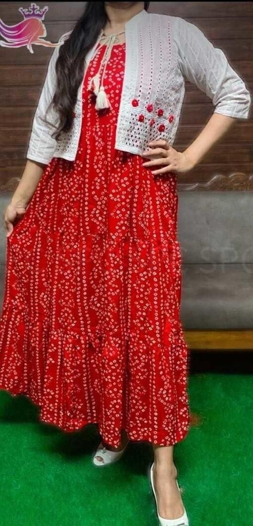 Women Printed Long Kurti 