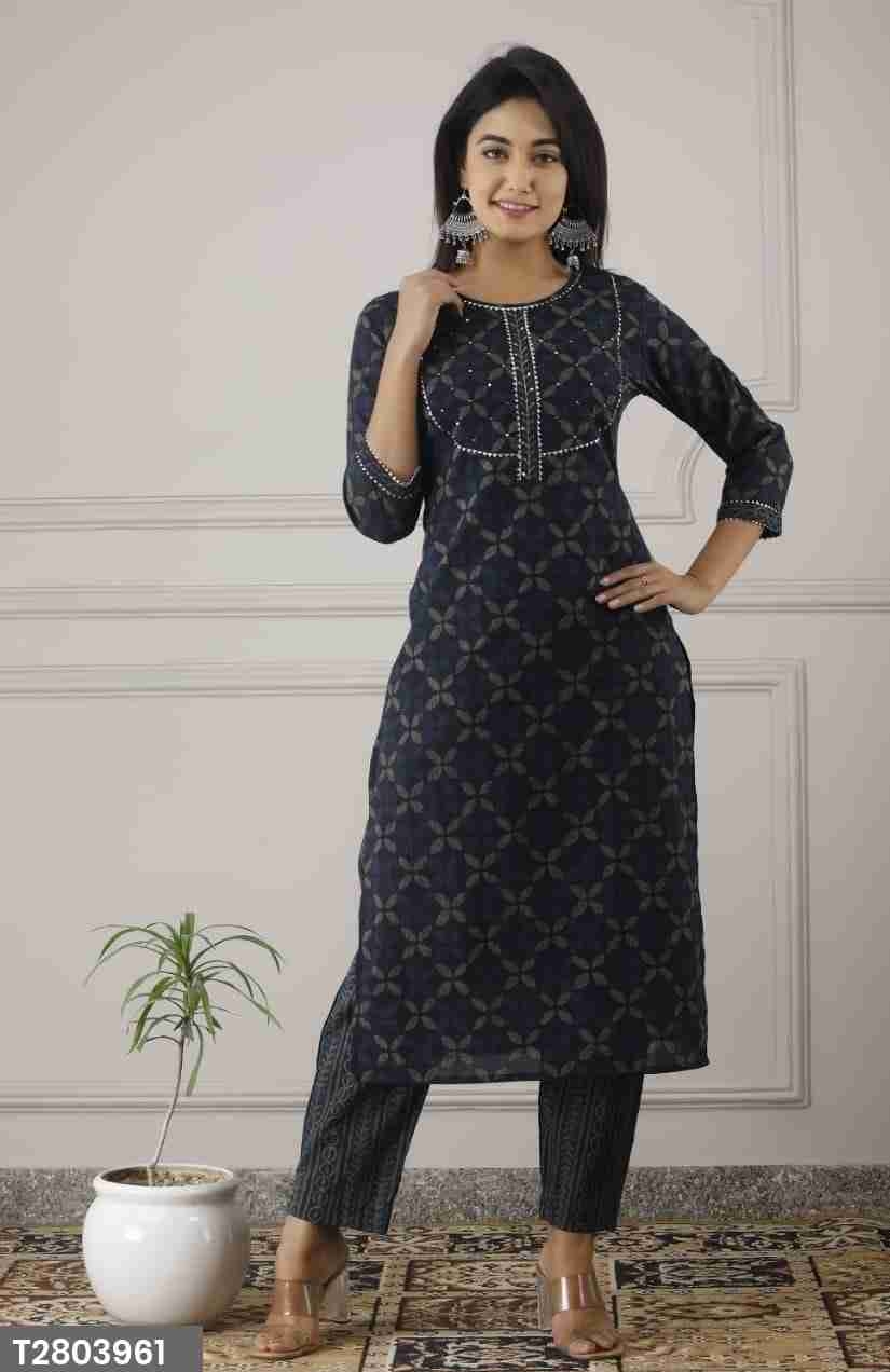 Pemium Cotton Kurti Pant Set
