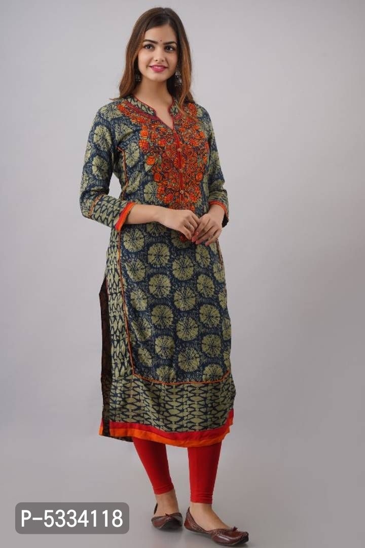 Trendy Beautiful Rayon Stitched Kurta Bottom Set