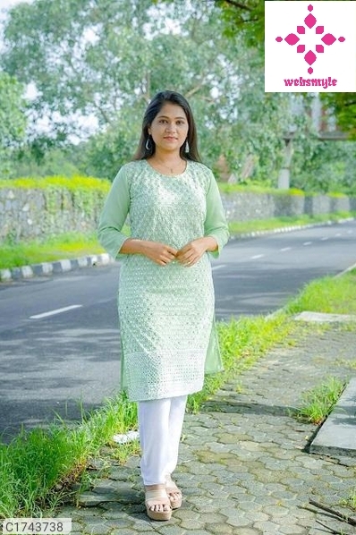 Exclusive Rayon Embroidered Kurti Pant Set
