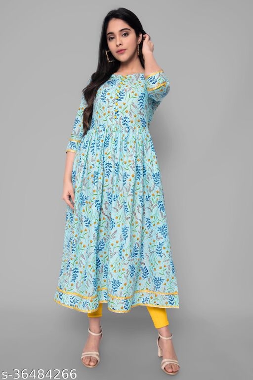 womens cotton partywear kurta