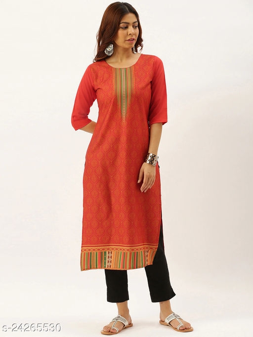 Stylish Women Crepe Digital Print Straight Kurta