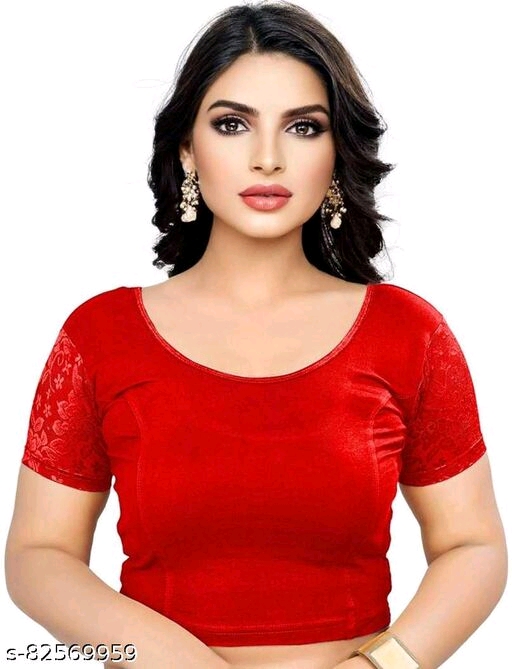 Cotton Lycra Half Sleeve Latest New collection Readymade Stretchable Designer Blouse For Women