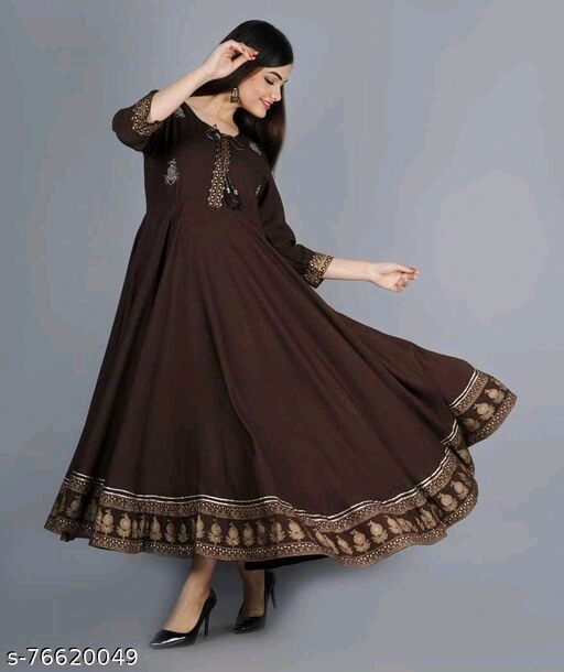 Long Rayon  Kurtis