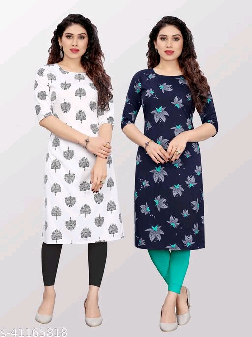 Women's Printed Crepe Kurtis