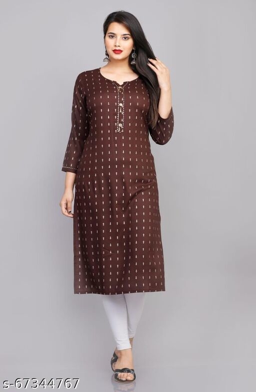 sanganeri printed women solid straight kurti