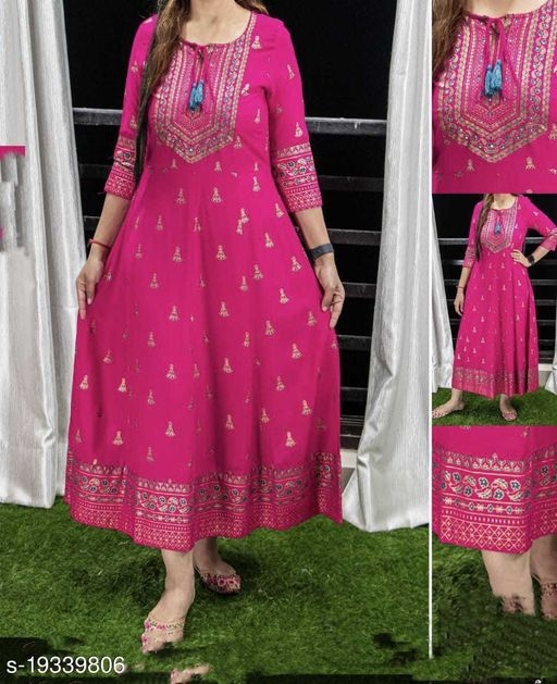 Latest Printed Anarkali Kurti For Women