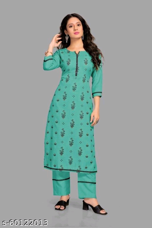 Kevionna Block Print Kurta With Bottomwear