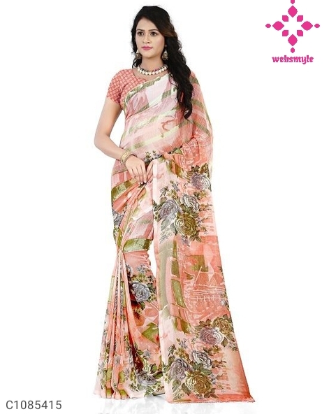 Trendy Georgette Printed Saree