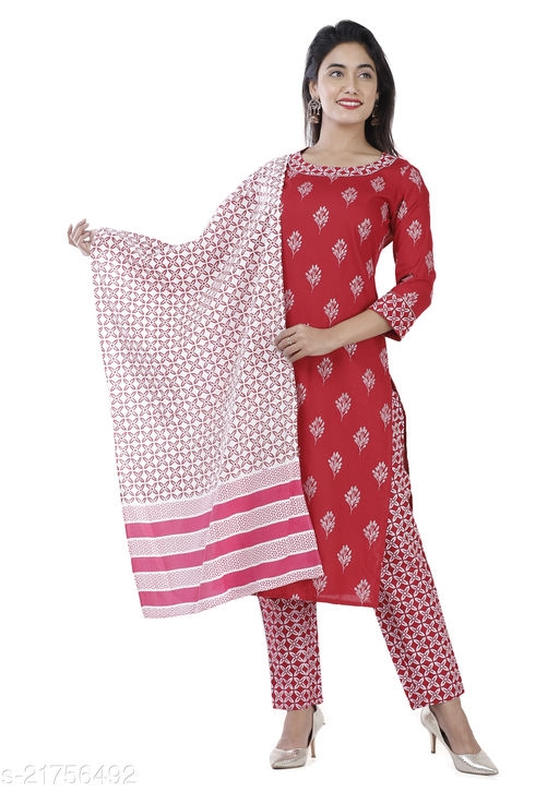 Kurti with pant & Dupatta set