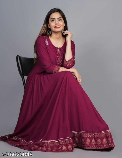 Long Rayon  Kurtis