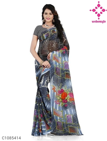 Trendy Georgette Printed Saree