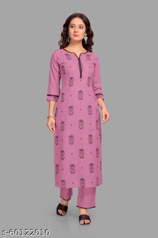 Kevionna Block Print Kurta With Bottomwear