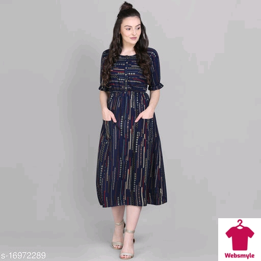 Women's Foil Printed Skater Dress