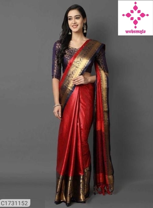 Fantastic Jacquard Cotton Silk Saree