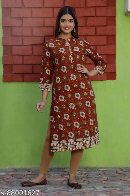 Red Printed Kurtis