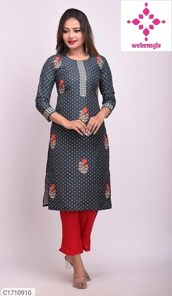 Pretty Printed Crepe Kurti