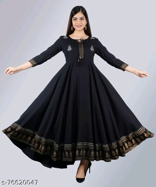 Long Rayon  Kurtis
