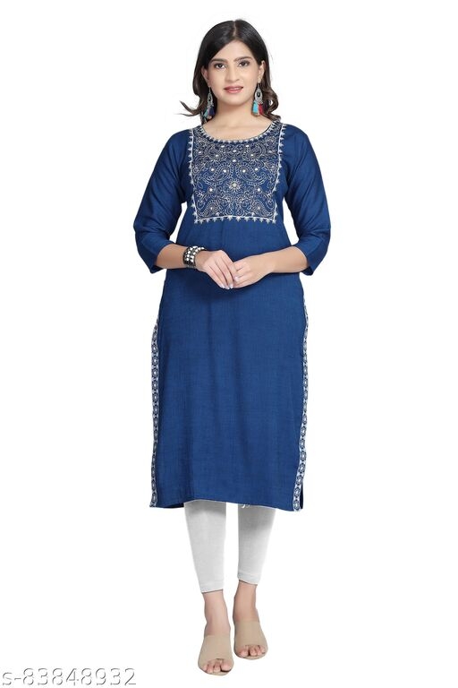 cotton kurti with embrodary