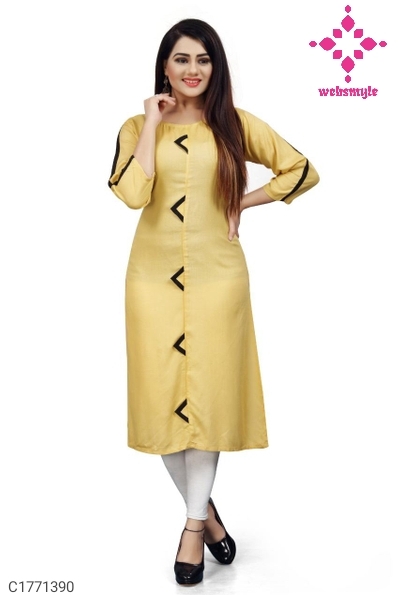 Pretty Solid Rayon Kurti