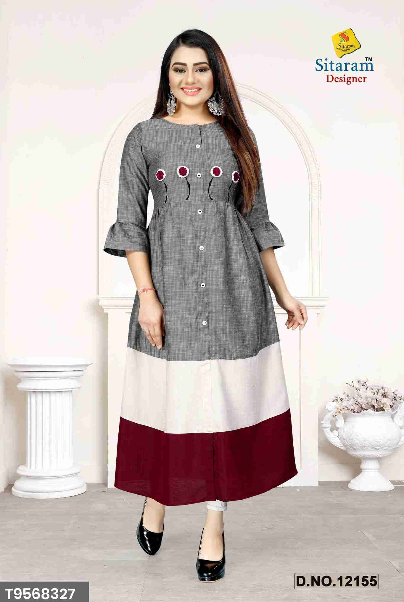 Sitaram Designer Rayon Cotton Primium Kurtis