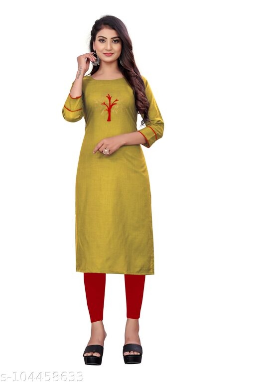 Designer Slub cotton kurti