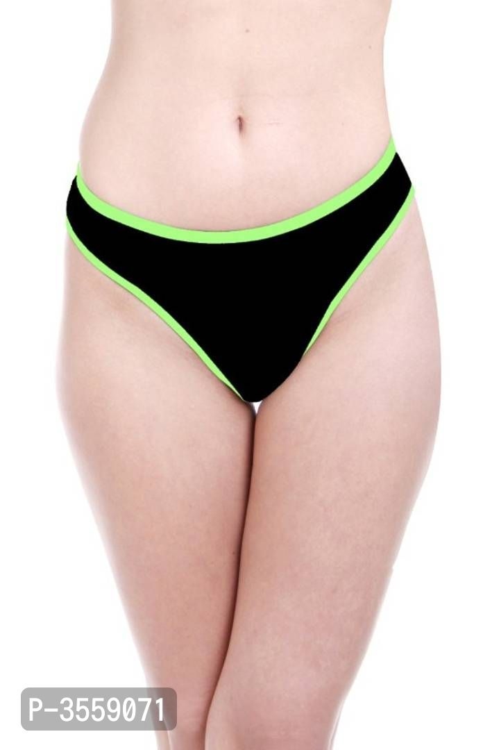 Neon Border Black Panty