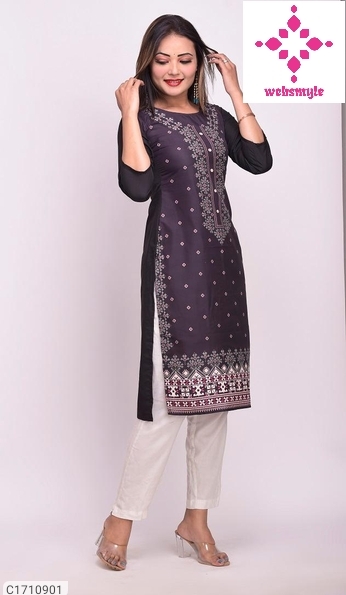 Pretty Printed Crepe Kurti