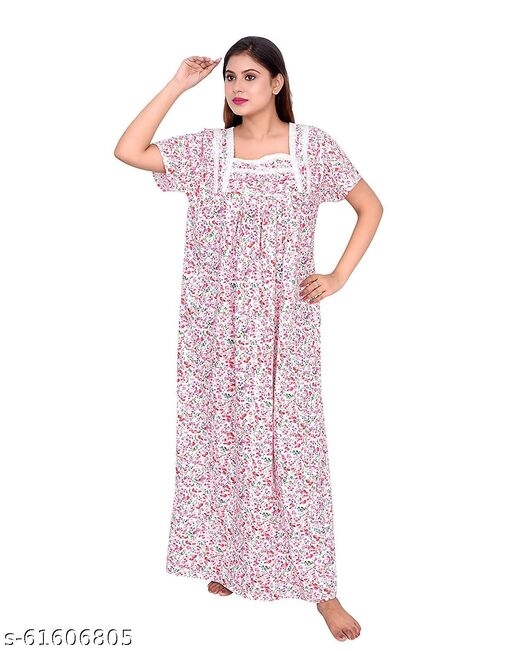 CIERGE Women's  Cotton Printed Nighty