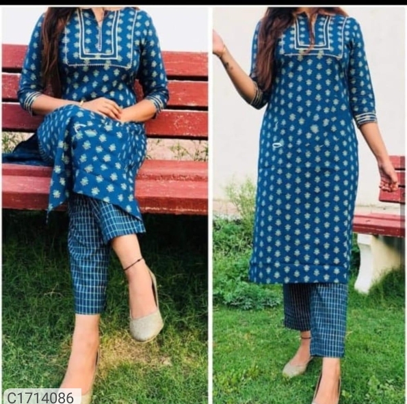 Gorgeous Printed Rayon Kurti Pant Sets