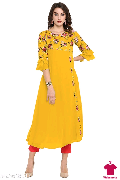 The Dressery Women's Crepe Printed A-line Kurti