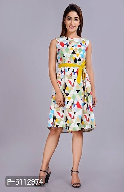 Women A-line Multicolor Dress