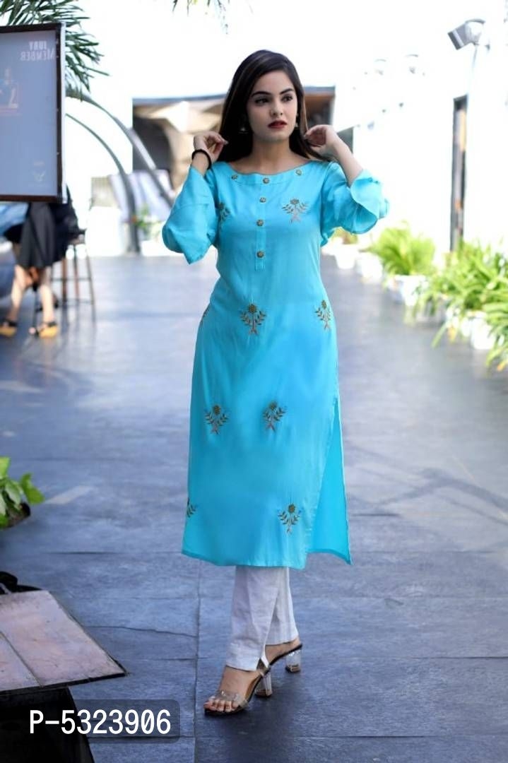 Trendy Rayon Stitched Kurti for Women