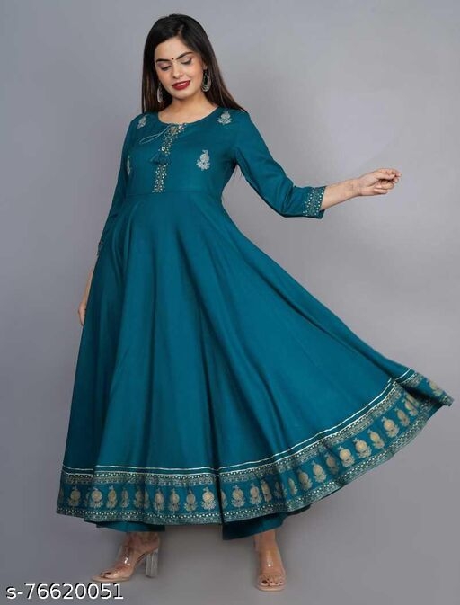 Long Kurtis Anarkali (Green)