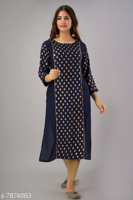 Women's Printed Rayon Kurti