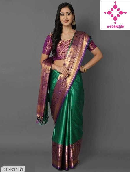 Fantastic Jacquard Cotton Silk Saree