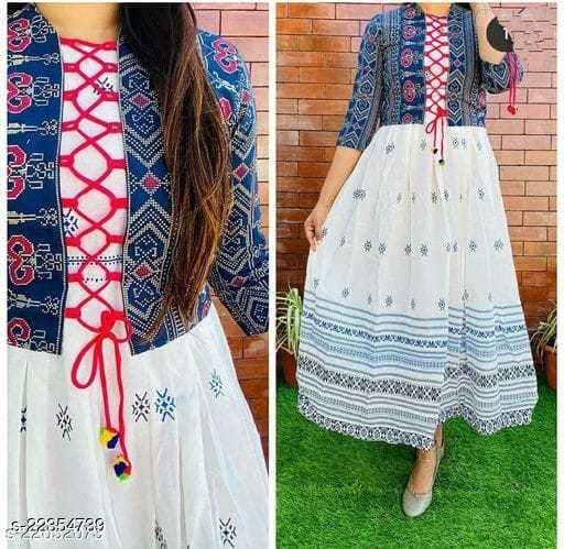 Women Reyon Printed Kurtis