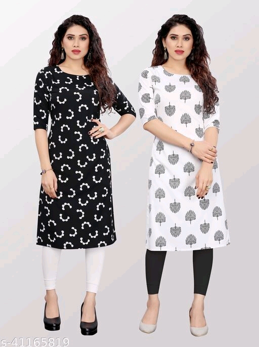 Women's Printed Crepe Kurtis