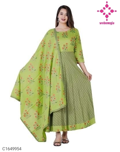 Precious Printed Rayon Kurti With Dupatta