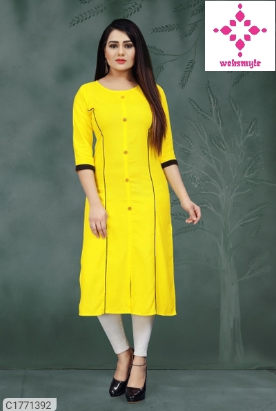 Pretty Solid Rayon Kurti