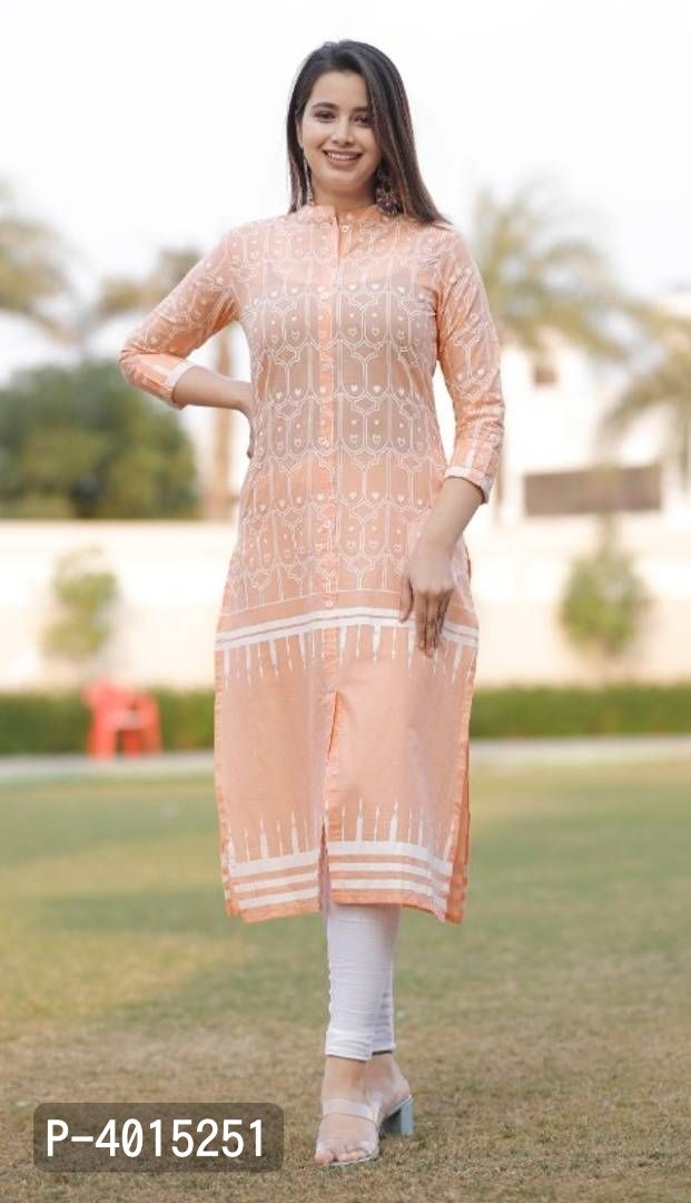 COTTON PRINTED STRAIGHT KURTIS