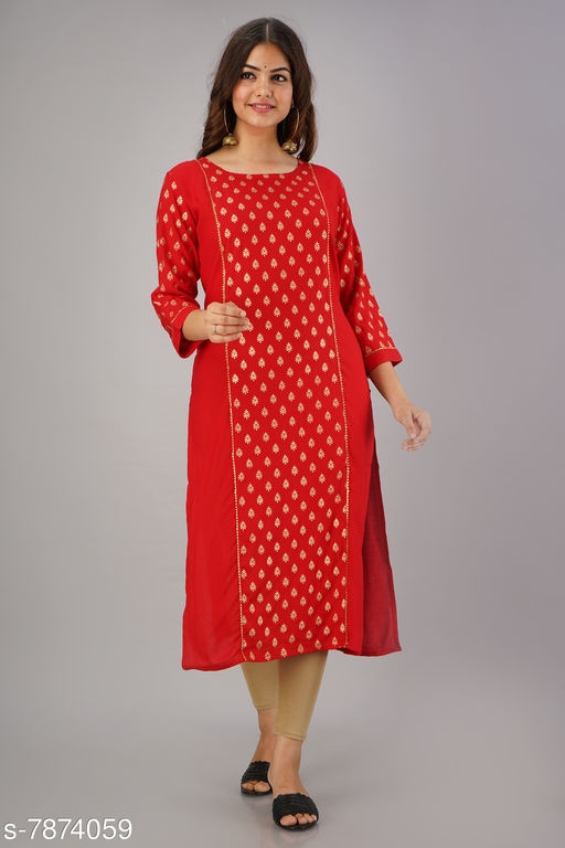 Women's Printed Rayon Kurti
