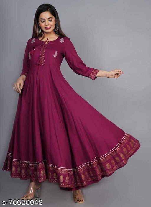 Long Kurtis Anarkali (Maroon)