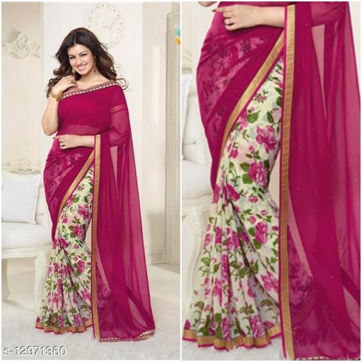 Daily wear fancy Georgette saree