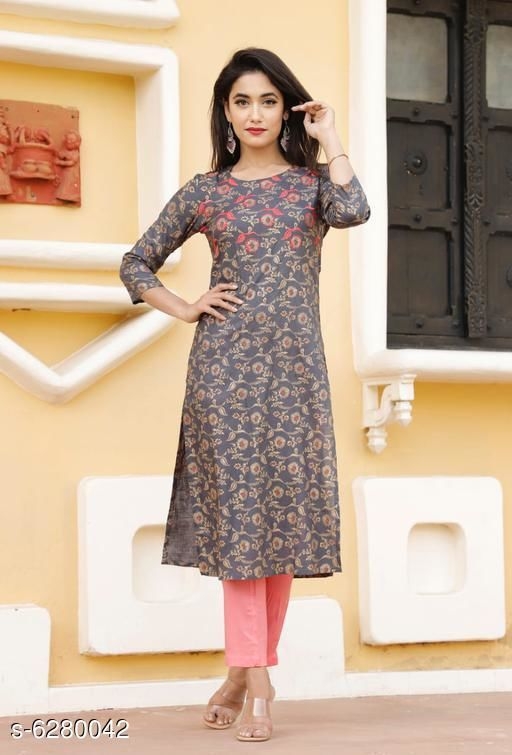 Trendy Rayon Slub Kurta Set