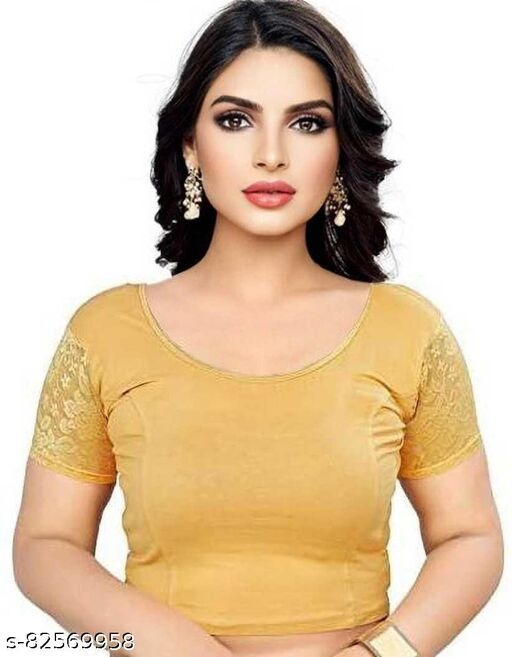 Cotton Lycra Half Sleeve Latest New collection Readymade Stretchable Designer Blouse For Women