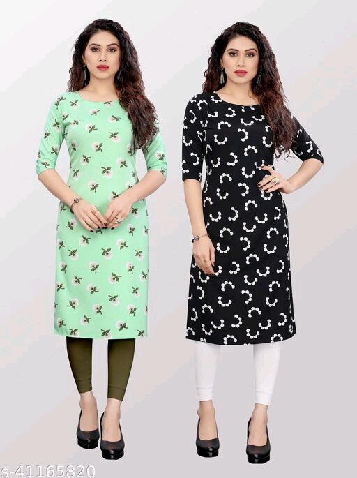 Women's Printed Crepe Kurtis