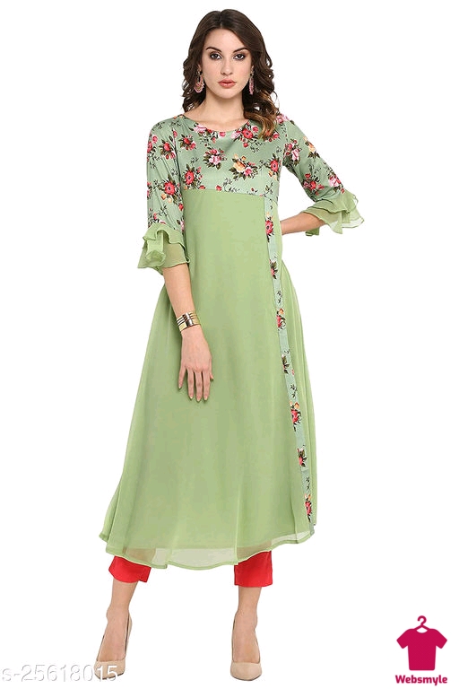 The Dressery Women's Crepe Printed A-line Kurti